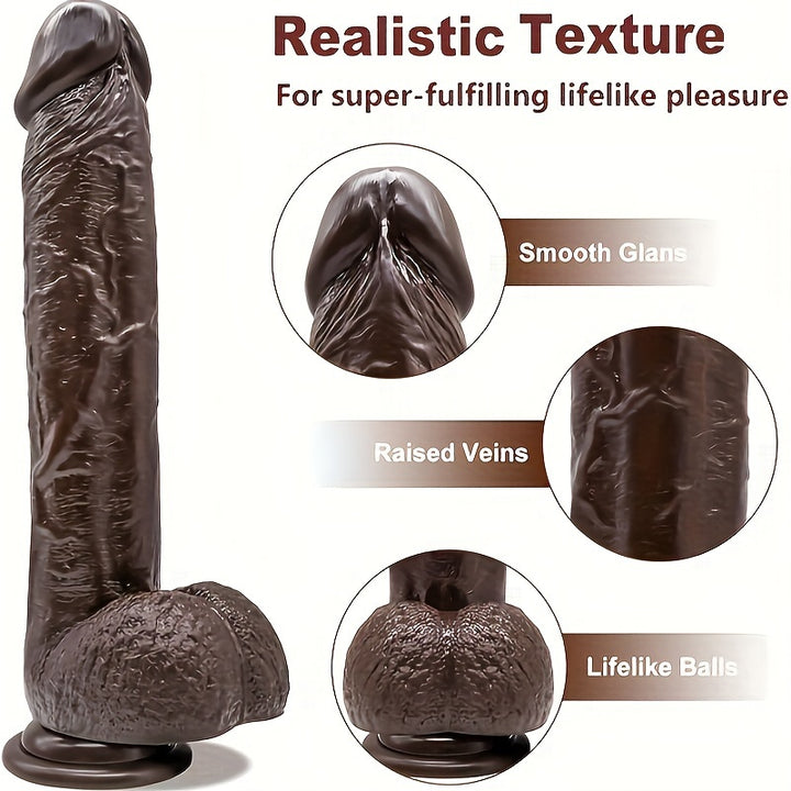 9.25" Lifelike Brown Dildo – Realistic Pleasure, No Batteries Required