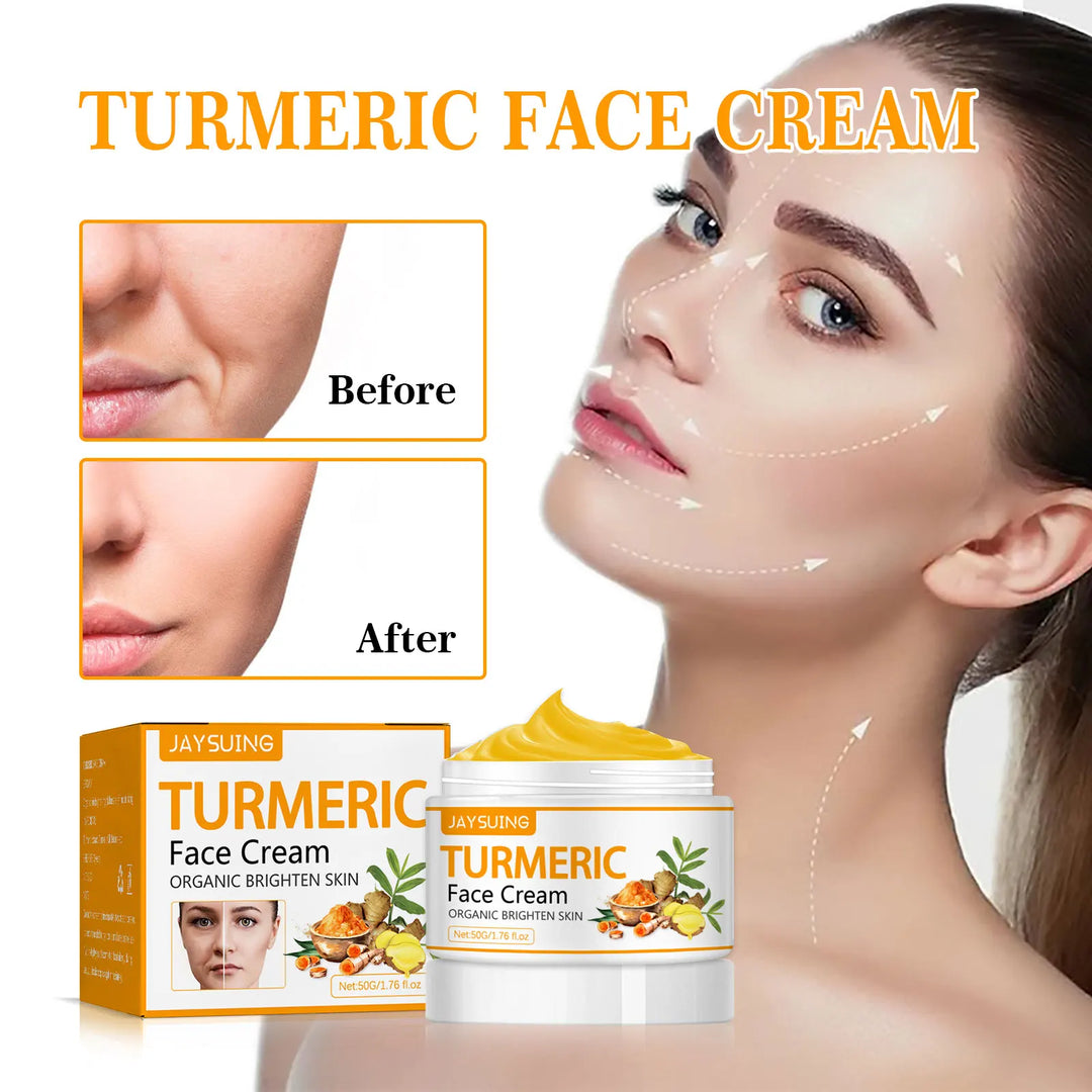 Jaysuing 50g Turmeric Firm Face Cream – Hydrating, Brightening & Anti-Aging Skincare