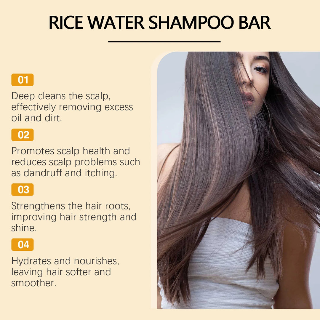 Hoegoa Rice Shampoo Bar – 100g Natural Hair Soap for Strengthening, Anti-Dandruff & Nourishing Scalp Care