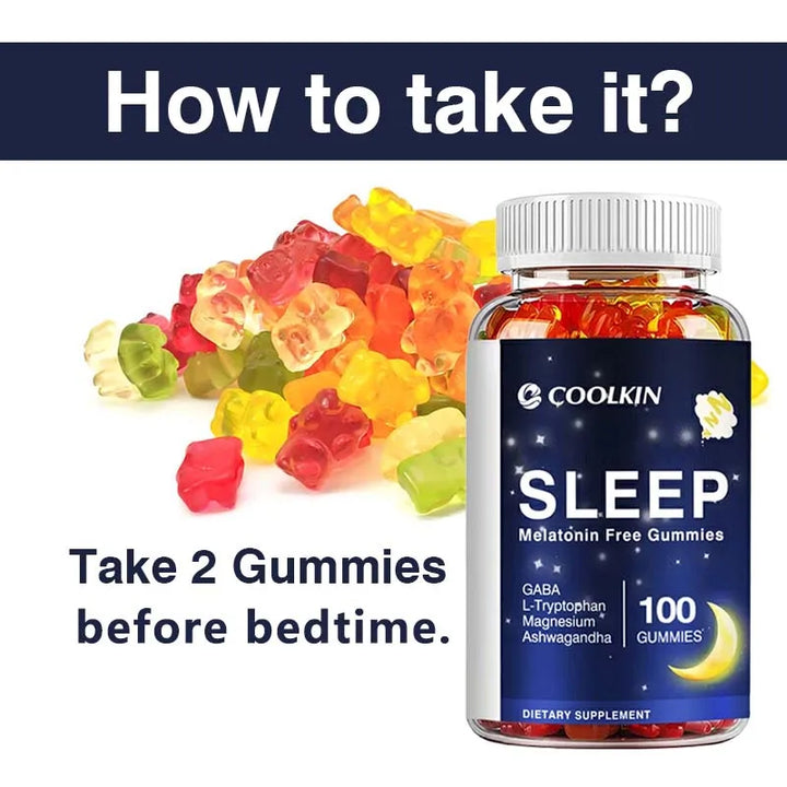Coolkin Melatonin Sleep Gummies – Relaxation, Restful Sleep & Morning Energy (100 Count)