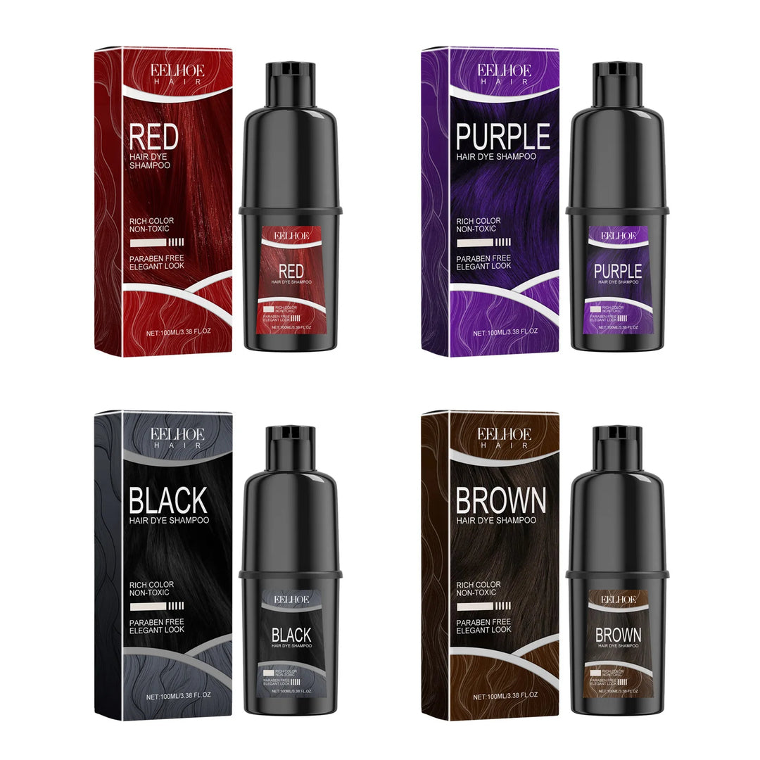 Eelhoe Instant Herbal Hair Color Shampoo – Gray Coverage & Lasting Shine (100ml)