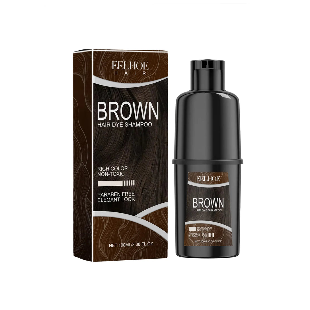 Eelhoe Instant Herbal Hair Color Shampoo – Gray Coverage & Lasting Shine (100ml)