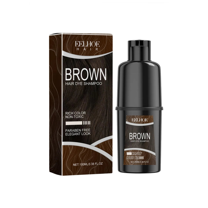 Eelhoe Instant Herbal Hair Color Shampoo – Gray Coverage & Lasting Shine (100ml)