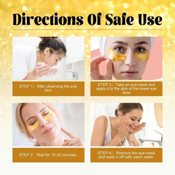 EmpowerEase 24K Gold Anti-Wrinkle Eye Mask – Brighten, Lift & Hydrate