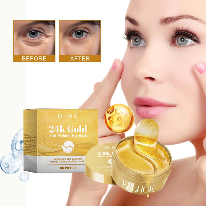 EmpowerEase 24K Gold Anti-Wrinkle Eye Mask – Brighten, Lift & Hydrate