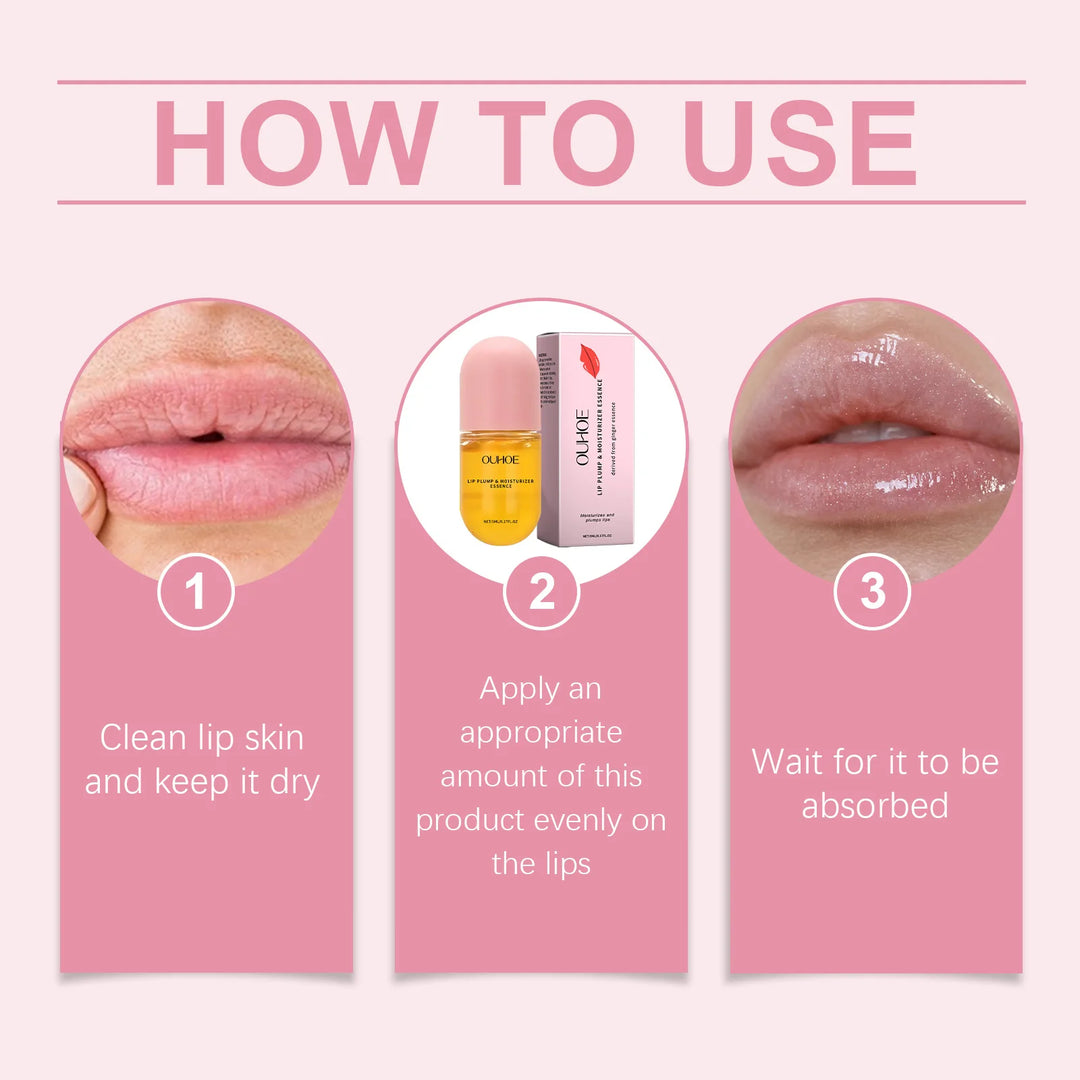 Ouhoe Luxe Lip Plumper Oil – Instant Volume & Hydrating Lip Essence (5ml)