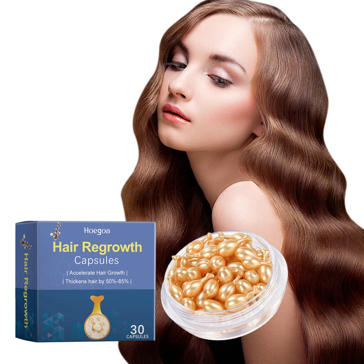 Hoegoa Moroccan Hair Regrowth Capsules – Nourishing Leave-In Treatment for Hair Thinning & Scalp Health (30pcs)
