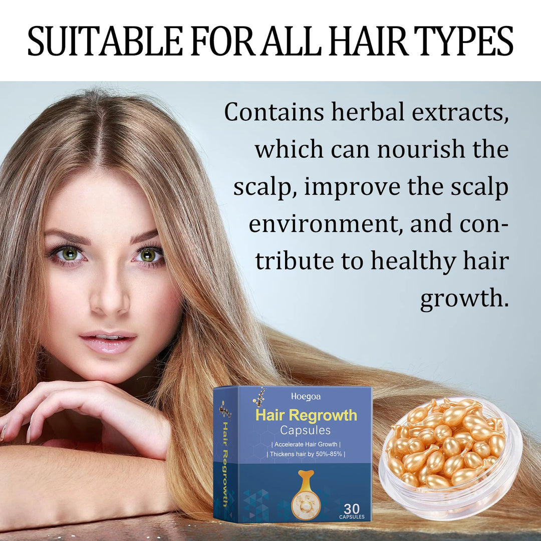 HOEGOA Hair Regrowth Capsules – Morocco Essential Oil Scalp Treatment (30pcs)