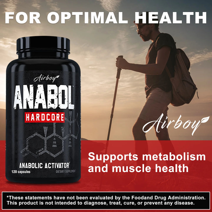 Anabol Hardcore Muscle Growth Supplement – Strength & Lean Mass Support, 120 Capsules