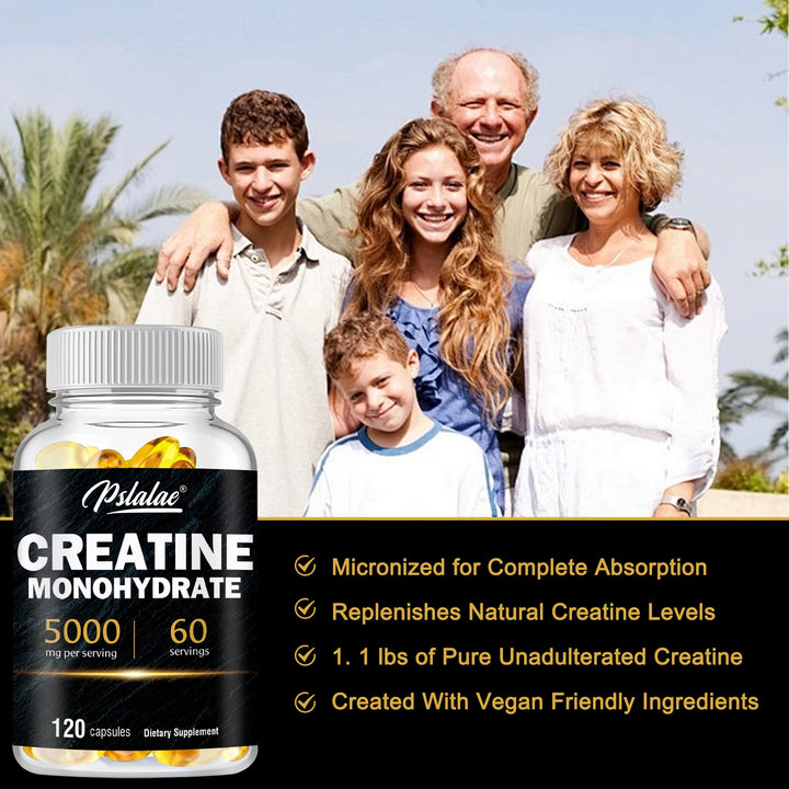 Airboy Creatine Monohydrate Capsules – Strength, Endurance & Recovery Support (120 Count)