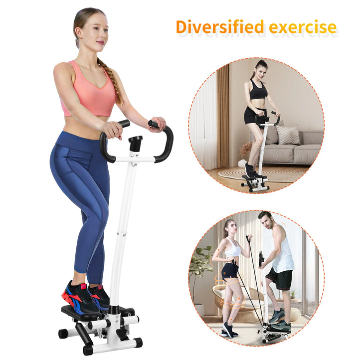 EmpowerTone Smart Stepper with Handlebar & Resistance Bands