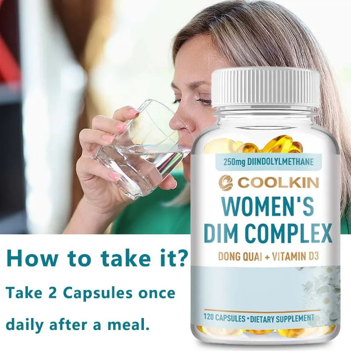 DIM Supplements for Women – Hormone Balance, Estrogen Metabolism, Menopause Support & Antioxidant | 120 Capsules