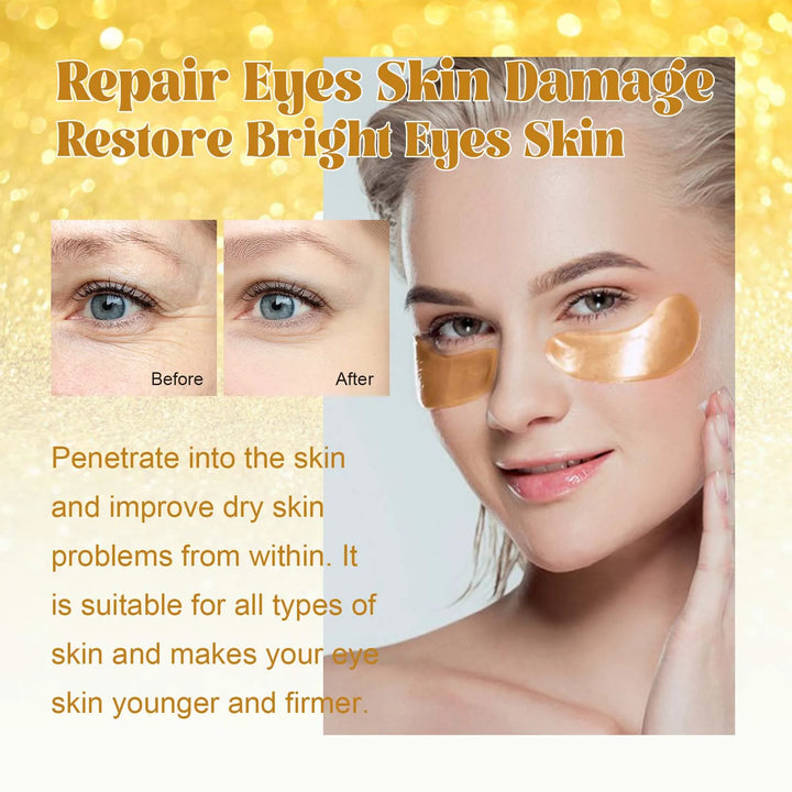 EmpowerEase 24K Gold Anti-Wrinkle Eye Mask – Brighten, Lift & Hydrate