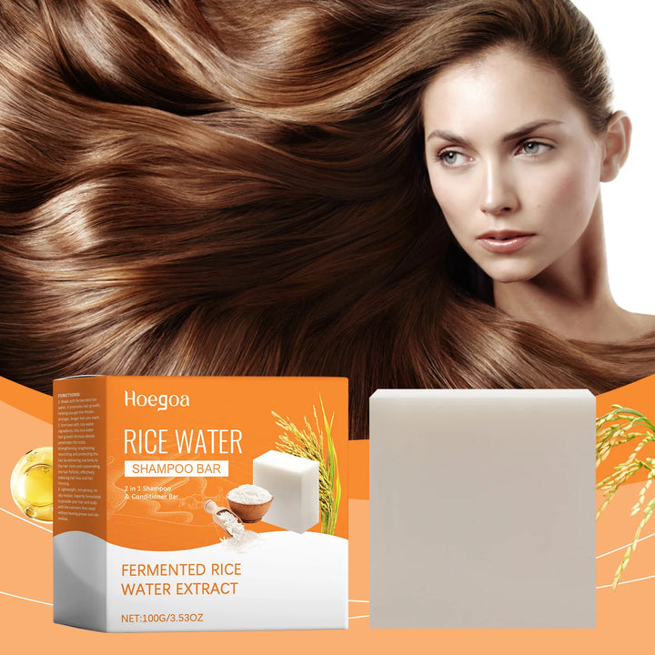 Hoegoa Rice Shampoo Bar – 100g Natural Hair Soap for Strengthening, Anti-Dandruff & Nourishing Scalp Care