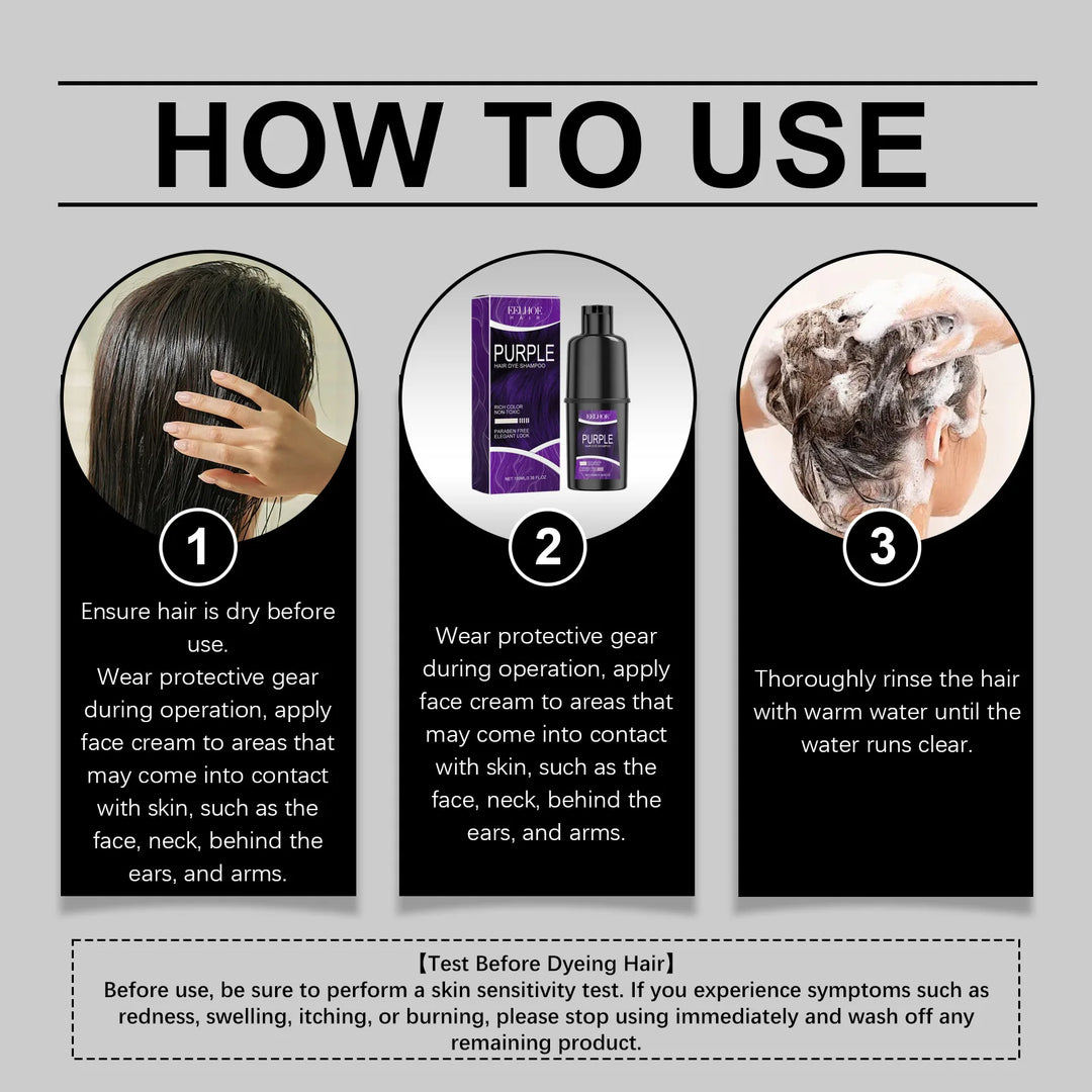Eelhoe Instant Herbal Hair Color Shampoo – Gray Coverage & Lasting Shine (100ml)