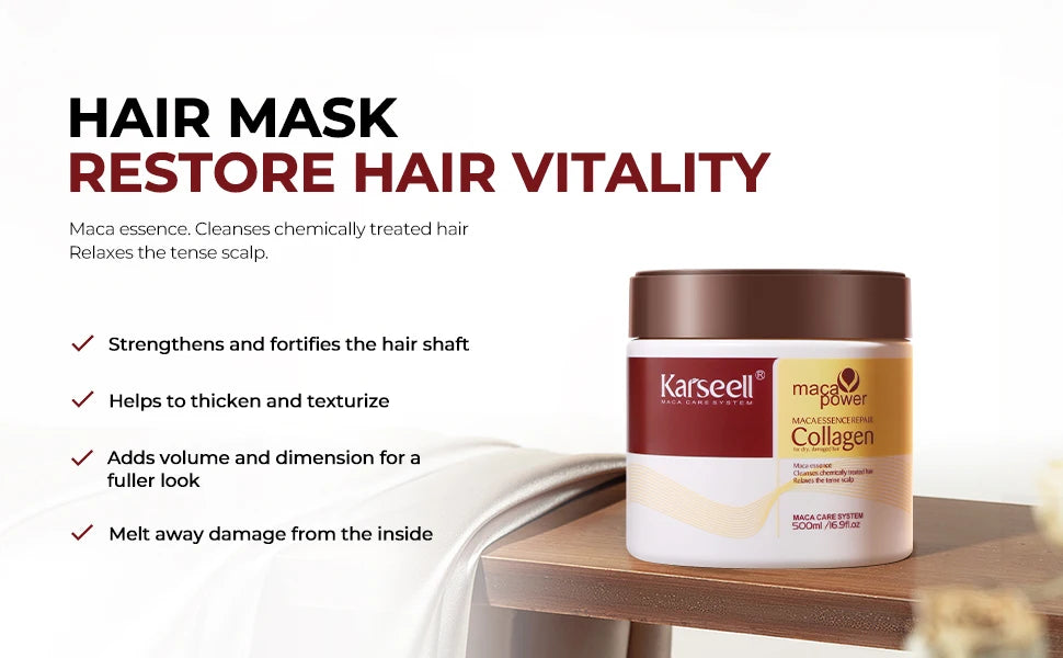 Collagen Hair Mask – Deep Repair Treatment (500ml / 16.9 fl.oz)
