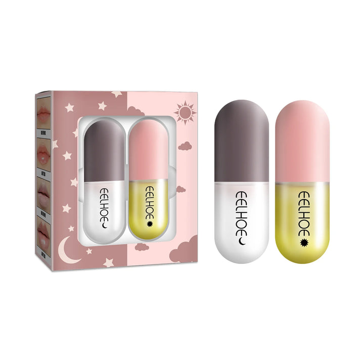 Luxe Plump & Hydrate Lip Capsule Duo – Day & Night Volumizing Treatment