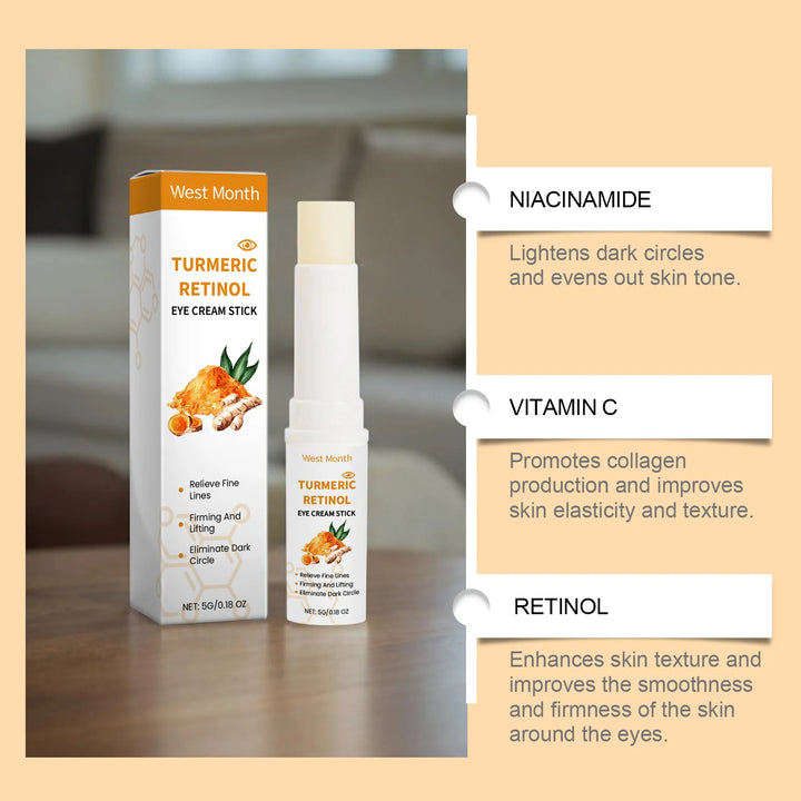 EmpowerEase Turmeric Retinol Eye Cream Stick – Brighten, Firm & De-Puff