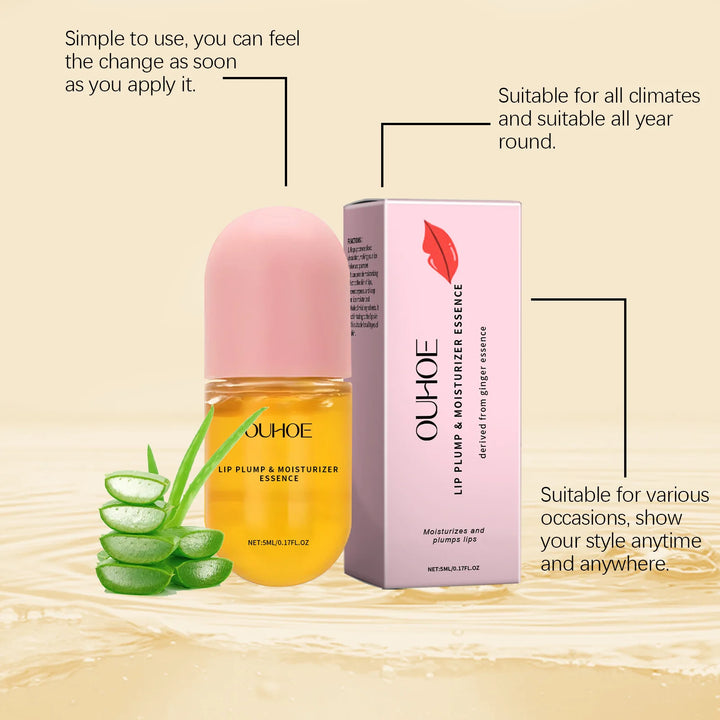 Ouhoe Luxe Lip Plumper Oil – Instant Volume & Hydrating Lip Essence (5ml)