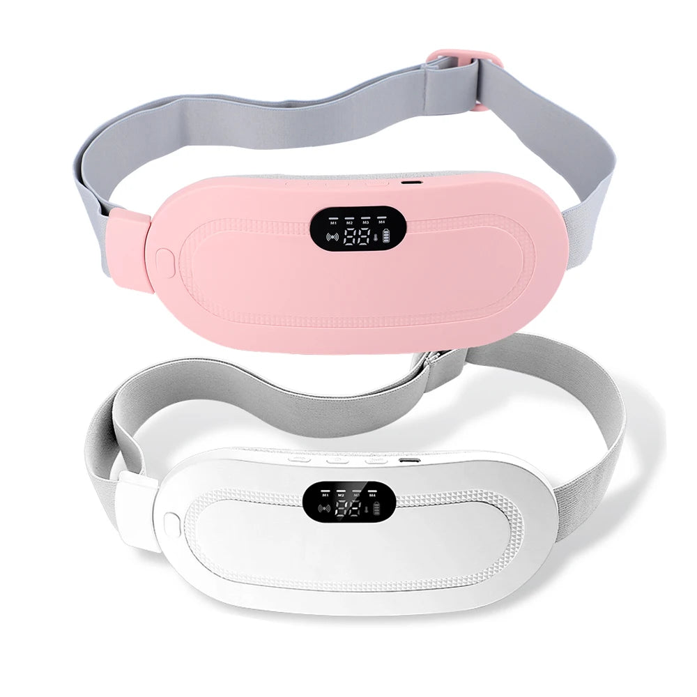 Electric Period Cramp Massager – Vibrating Heating Pad Waist & Abdominal Warm Palace Belt for Menstrual Pain Relief