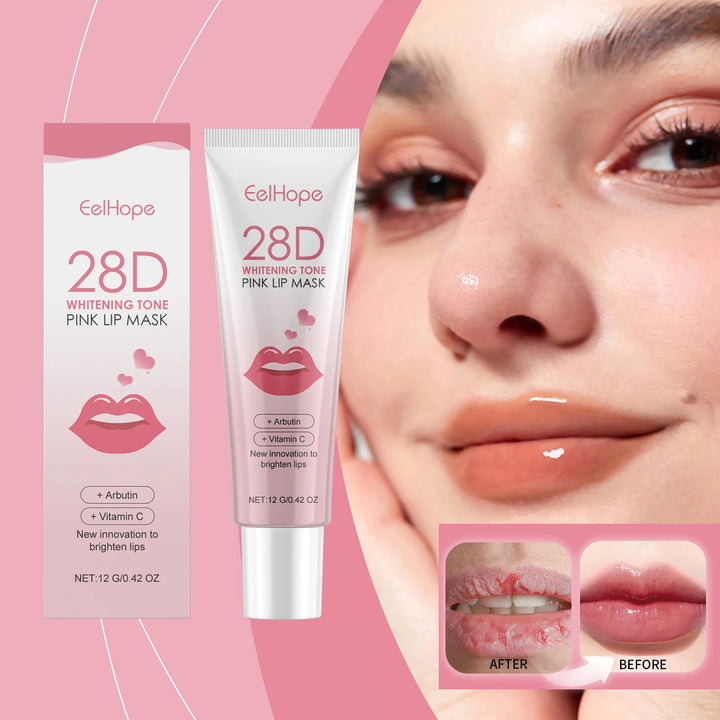 EELHOPE Lip Balm – Fade Lines, Brighten & Moisturize – With Shea Butter – Pink Lip Mask & Gloss
