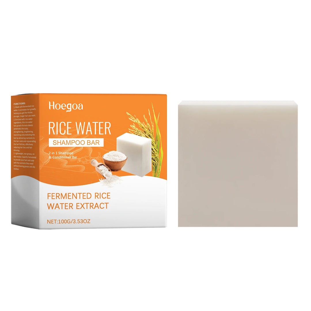 Hoegoa Rice Shampoo Bar – 100g Natural Hair Soap for Strengthening, Anti-Dandruff & Nourishing Scalp Care