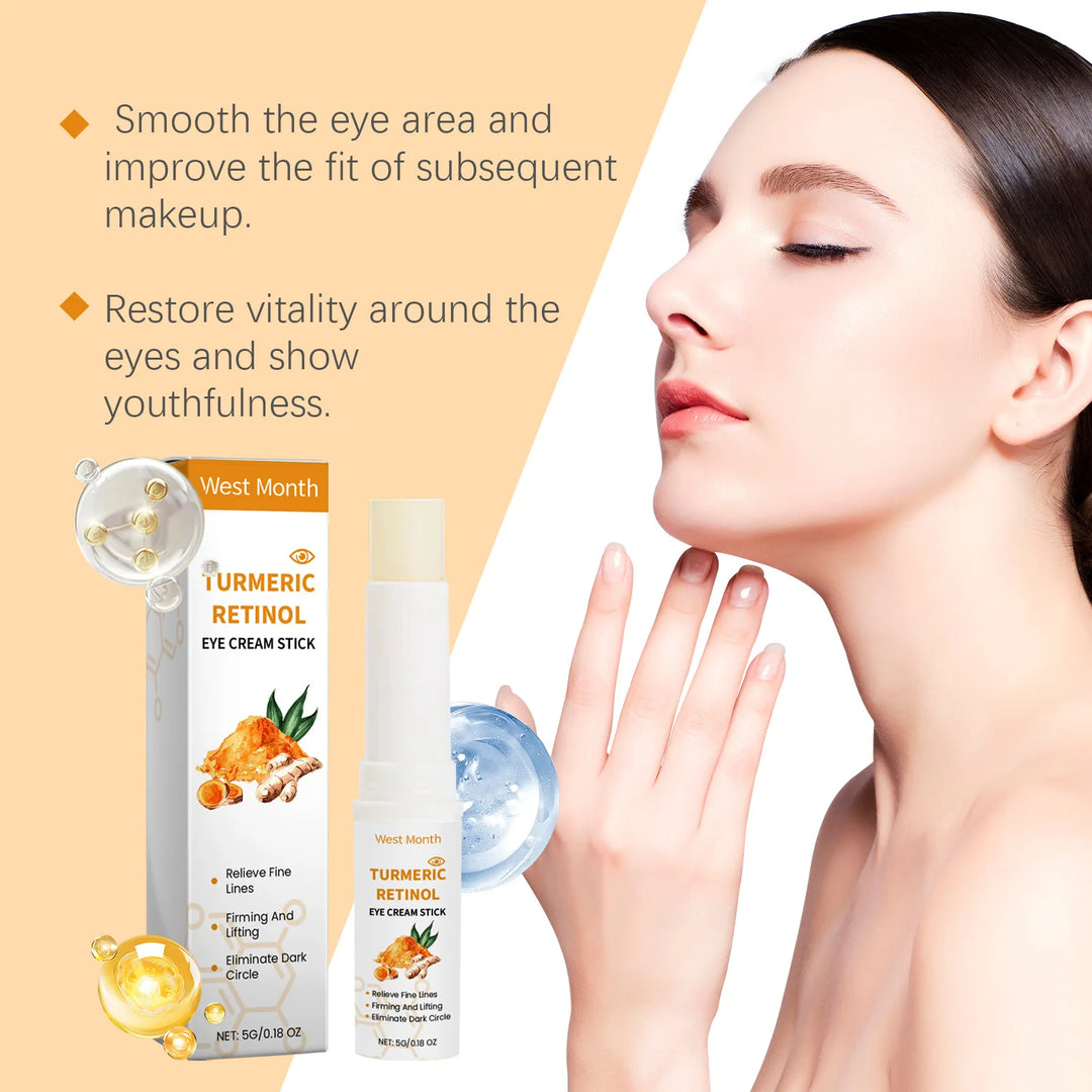 EmpowerEase Turmeric Retinol Eye Cream Stick – Brighten, Firm & De-Puff