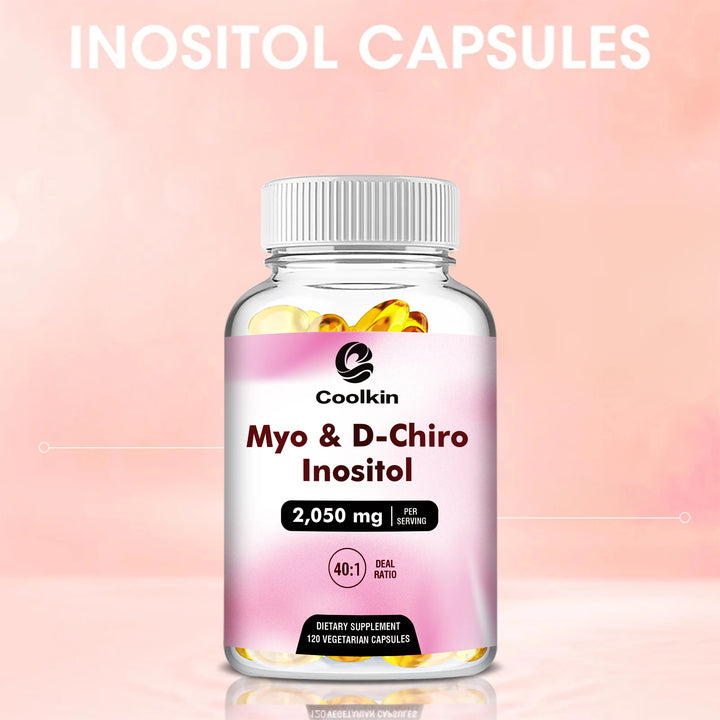 Myo & D-Chiro Inositol Capsules – Hormone Balance & Ovarian Support for Women, 120 Count