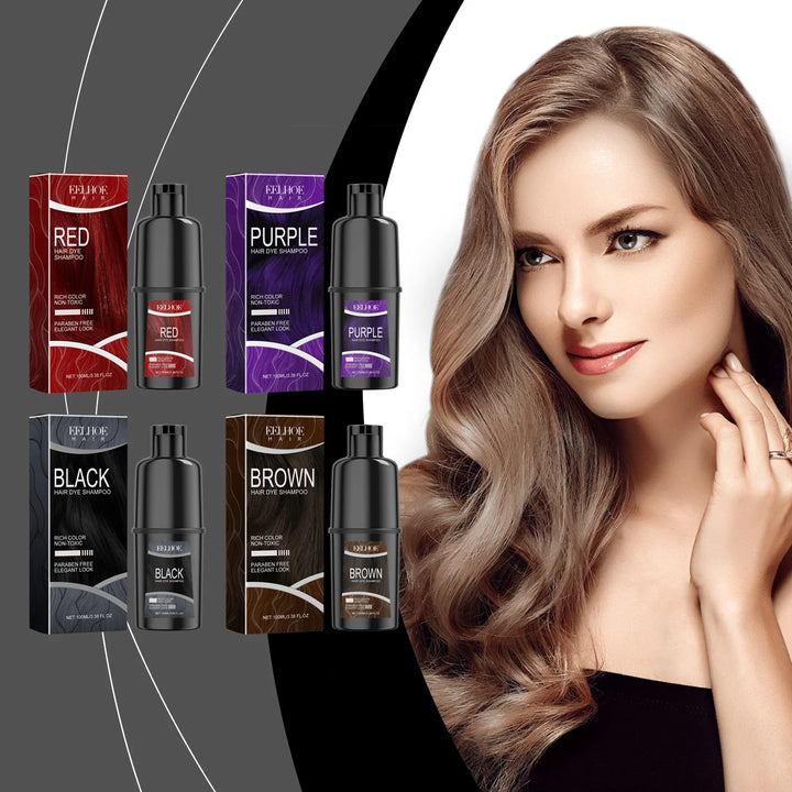 Eelhoe Instant Herbal Hair Color Shampoo – Gray Coverage & Lasting Shine (100ml)