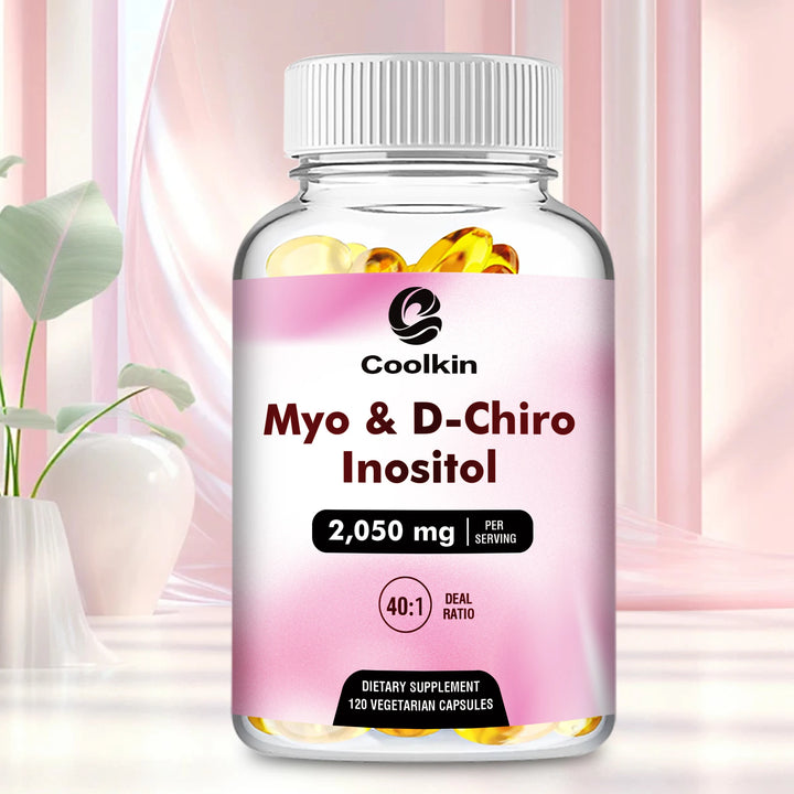 Myo & D-Chiro Inositol Capsules – Hormone Balance & Ovarian Support for Women, 120 Count