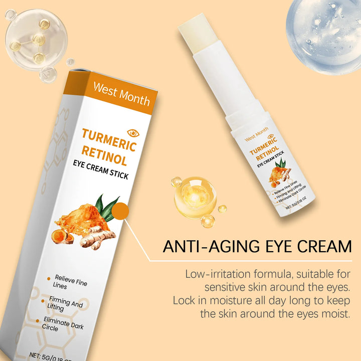 EmpowerEase Turmeric Retinol Eye Cream Stick – Brighten, Firm & De-Puff