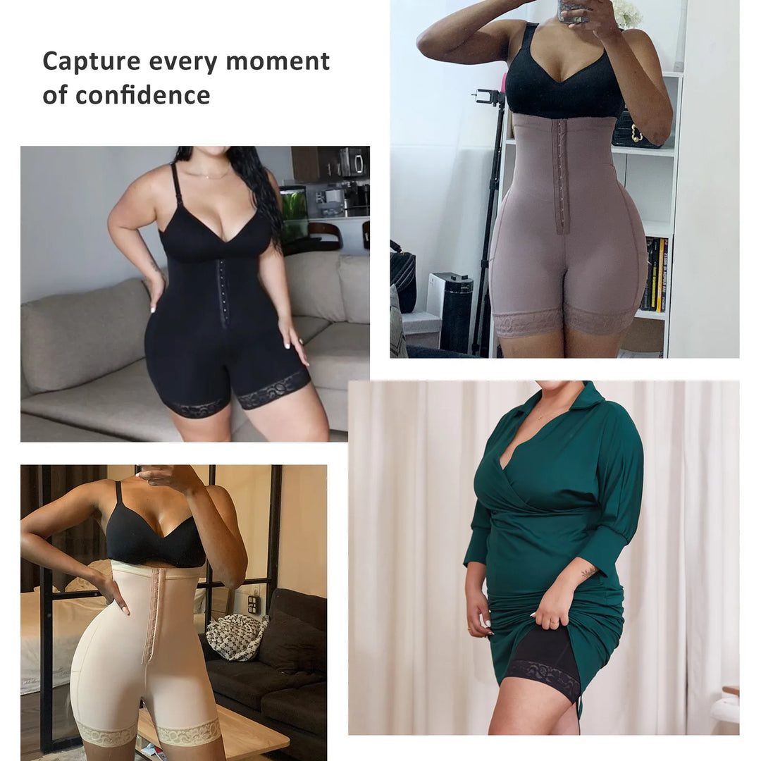3-in-1 Lace Butt Lifter Corset – High-Waist Tummy Control Shapewear