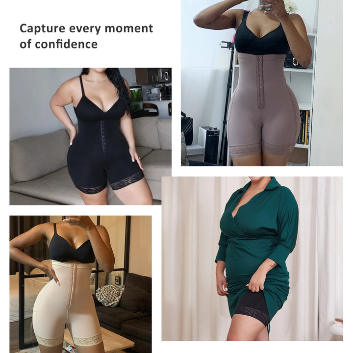 3-in-1 Lace Butt Lifter Corset – High-Waist Tummy Control Shapewear