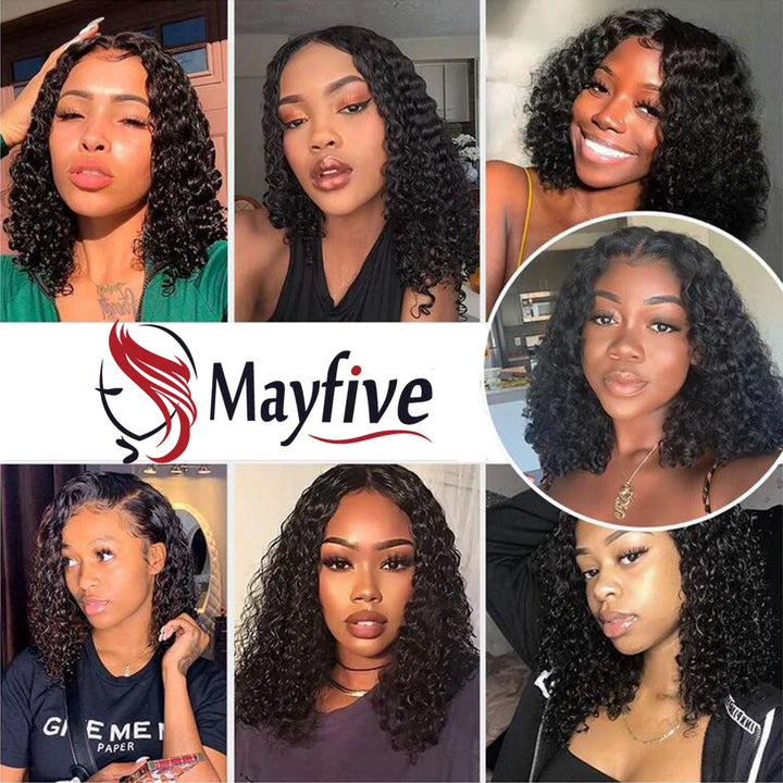 Empower Waves Brazilian Deep Wave Lace Frontal Wig – Short HD Bob, 200% Density