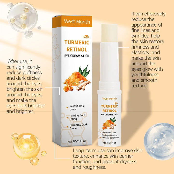 EmpowerEase Turmeric Retinol Eye Cream Stick – Brighten, Firm & De-Puff