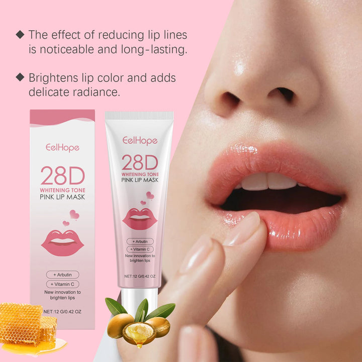EELHOPE Lip Balm – Fade Lines, Brighten & Moisturize – With Shea Butter – Pink Lip Mask & Gloss