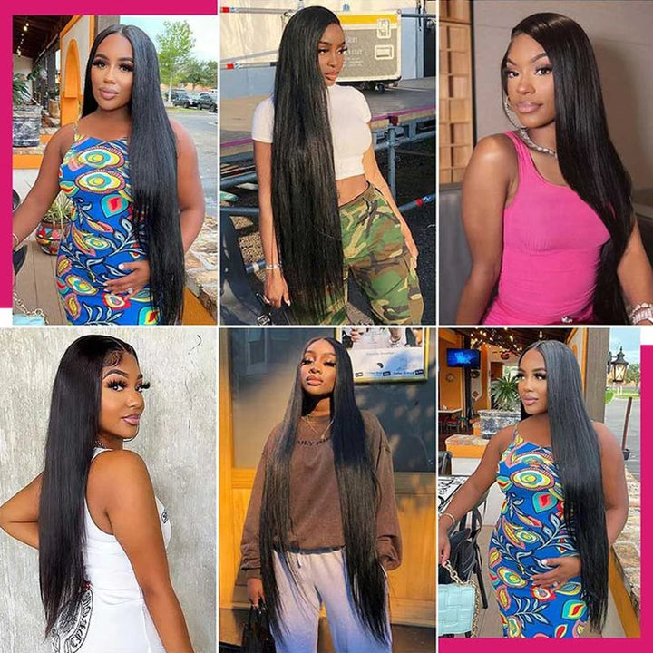Silken Straight Lace Front Wig – 30” Virgin Malaysian Hair, 180–200% Density
