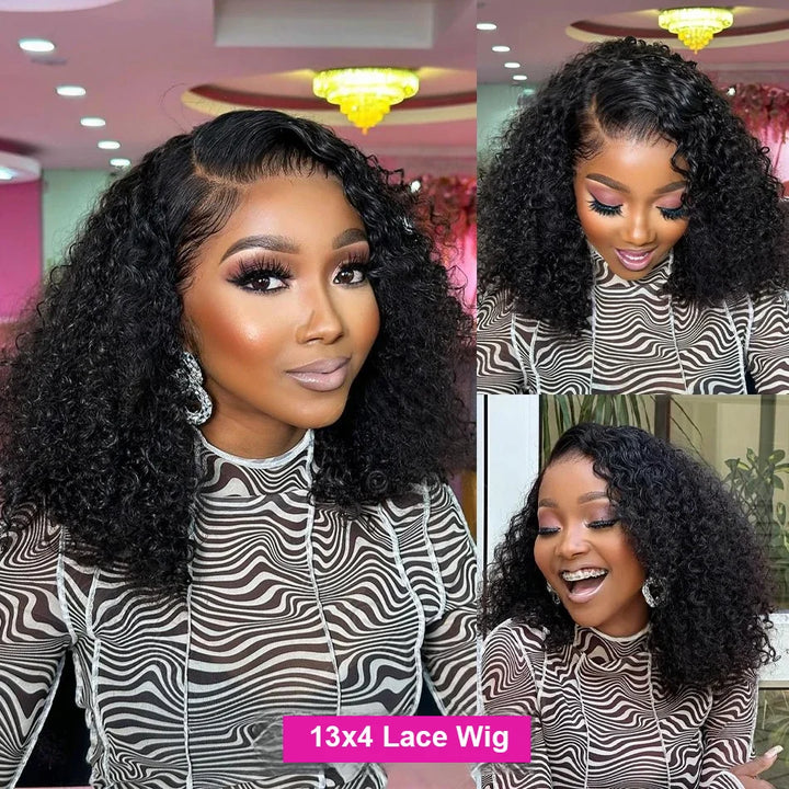 Empower Waves Brazilian Deep Wave Lace Frontal Wig – Short HD Bob, 200% Density