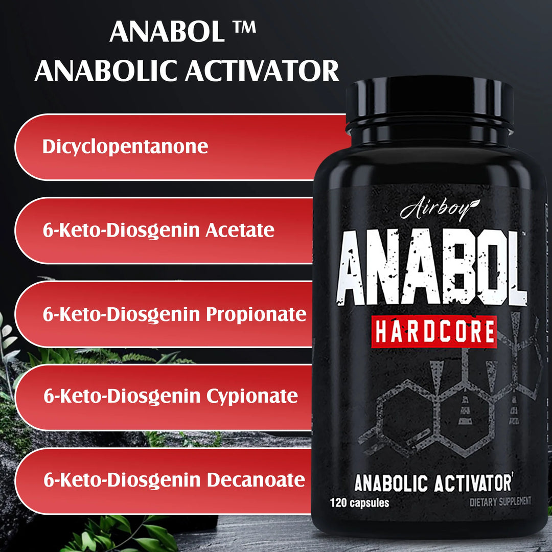 Anabol Hardcore Muscle Growth Supplement – Strength & Lean Mass Support, 120 Capsules