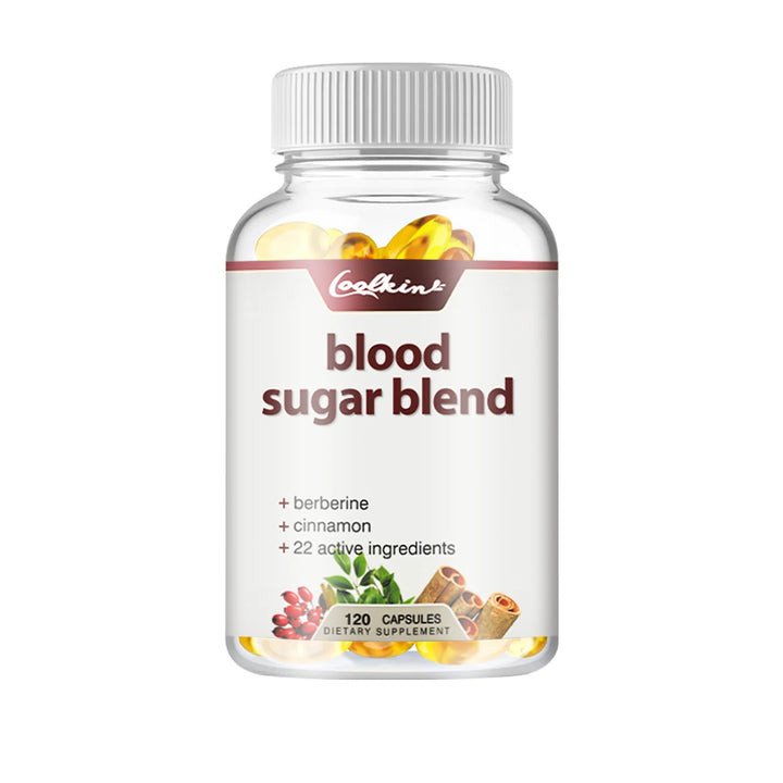 Coolkin Blood Sugar Blend with Berberine & Cinnamon – Supports Healthy Blood Sugar & Metabolism (120 Capsules)