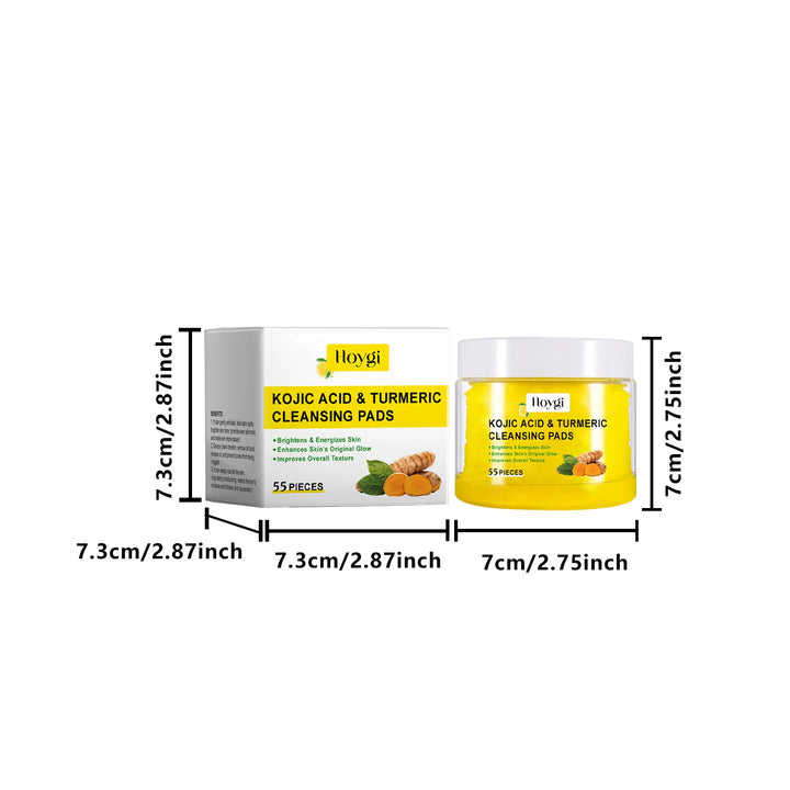 Glow Revival Turmeric Cleansing Pads – Exfoliate, Smooth & Refine (55 Pads)