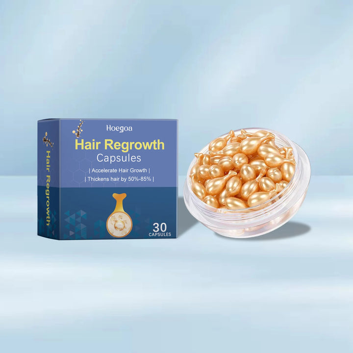 Hoegoa Moroccan Hair Regrowth Capsules – Nourishing Leave-In Treatment for Hair Thinning & Scalp Health (30pcs)
