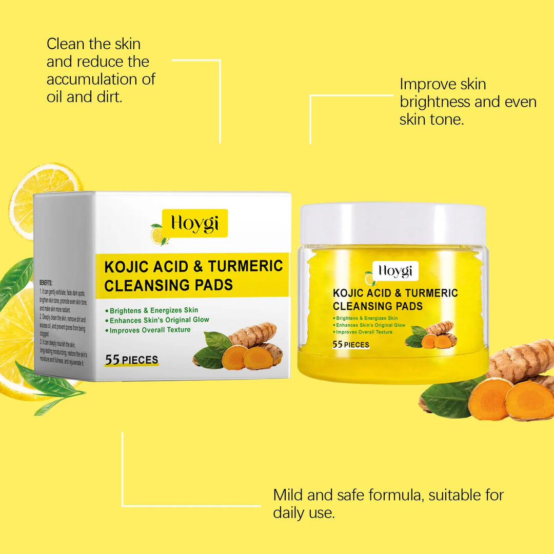 Glow Revival Turmeric Cleansing Pads – Exfoliate, Smooth & Refine (55 Pads)