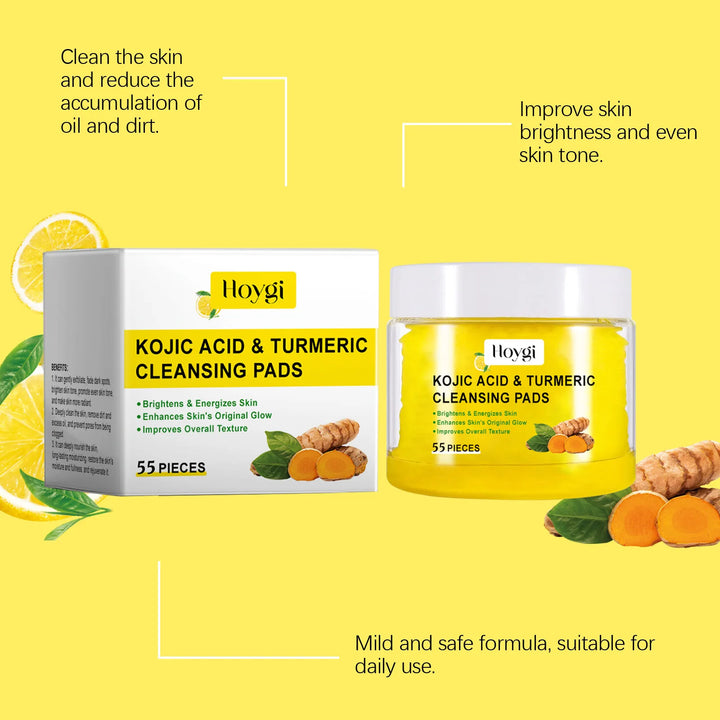 Glow Revival Turmeric Cleansing Pads – Exfoliate, Smooth & Refine (55 Pads)