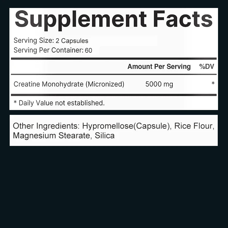 PowerForm Creatine Capsules (120ct)