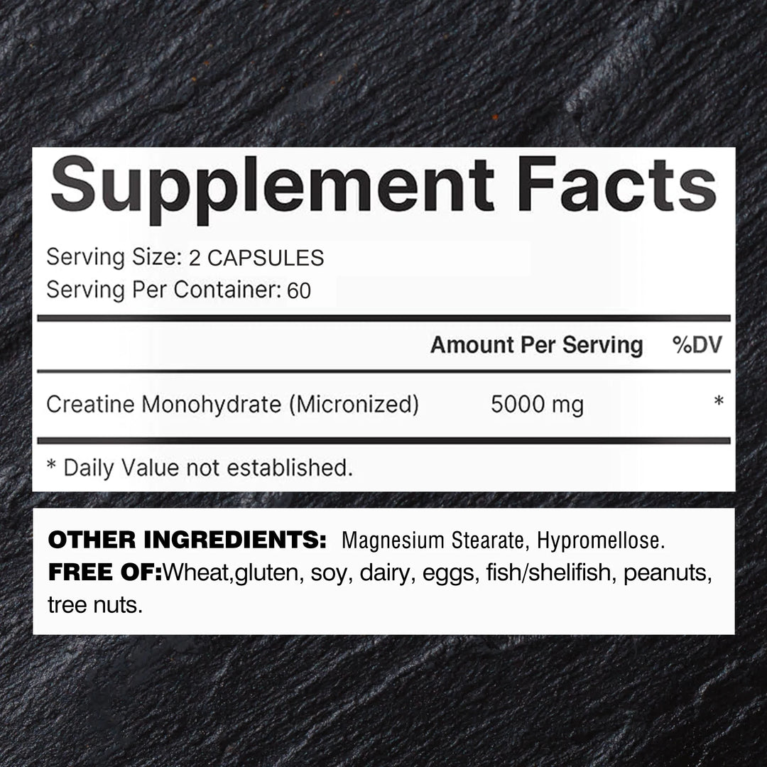 Airboy Creatine Monohydrate Capsules – Strength, Endurance & Recovery Support (120 Count)