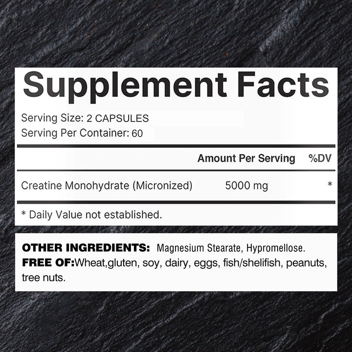 Airboy Creatine Monohydrate Capsules – Strength, Endurance & Recovery Support (120 Count)
