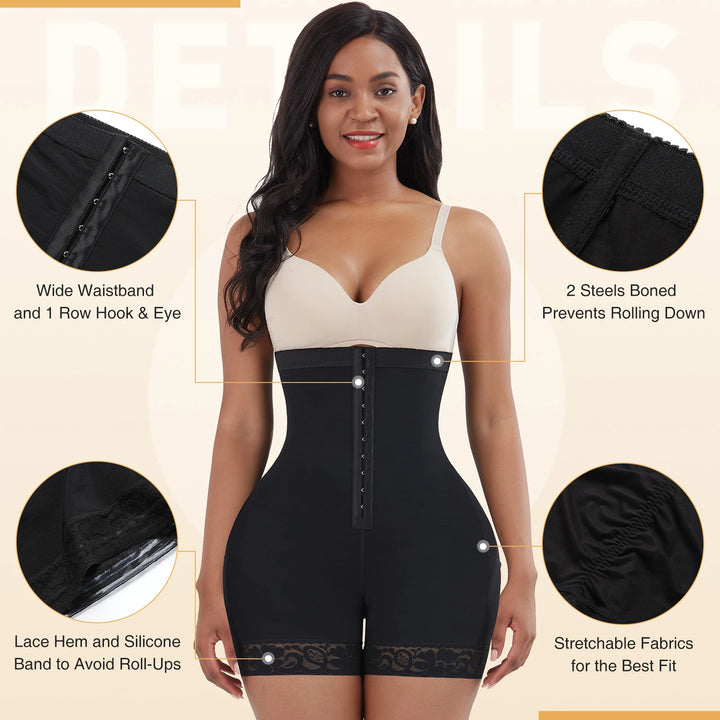 3-in-1 Lace Butt Lifter Corset – High-Waist Tummy Control Shapewear