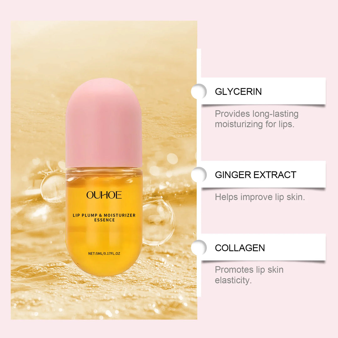 Ouhoe Luxe Lip Plumper Oil – Instant Volume & Hydrating Lip Essence (5ml)