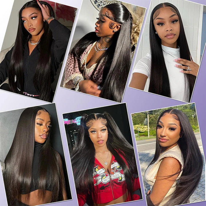 Silken Straight Lace Front Wig – 30” Virgin Malaysian Hair, 180–200% Density
